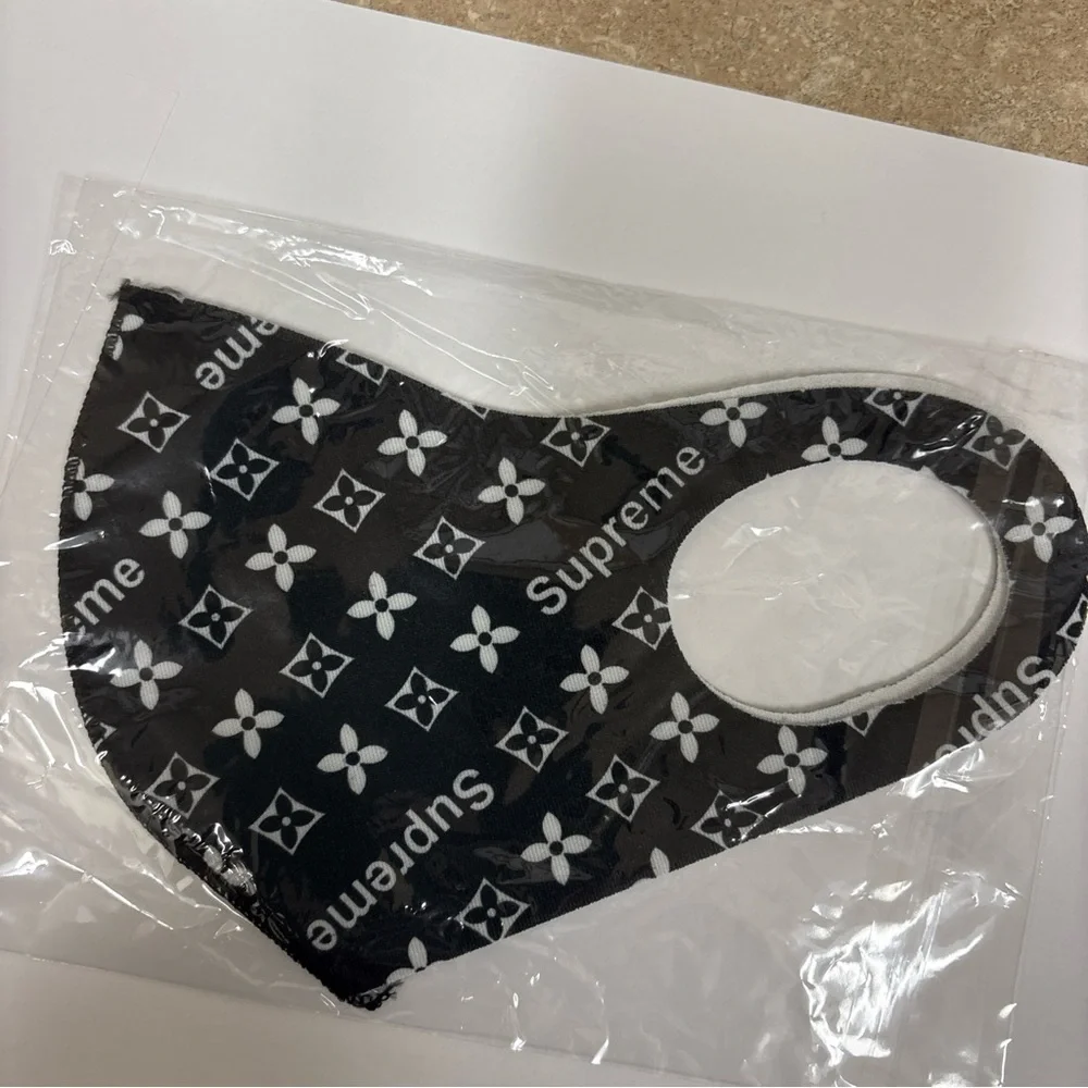 Assorted (5 pack) Designer Patterned Face Masks Set - Black, Brown, Blue